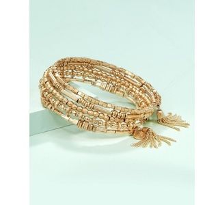 Stella and dot, Celine wrap bracelet- gold